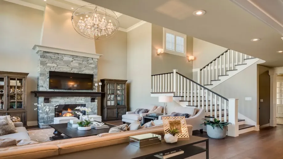 Neutral, modern living space.